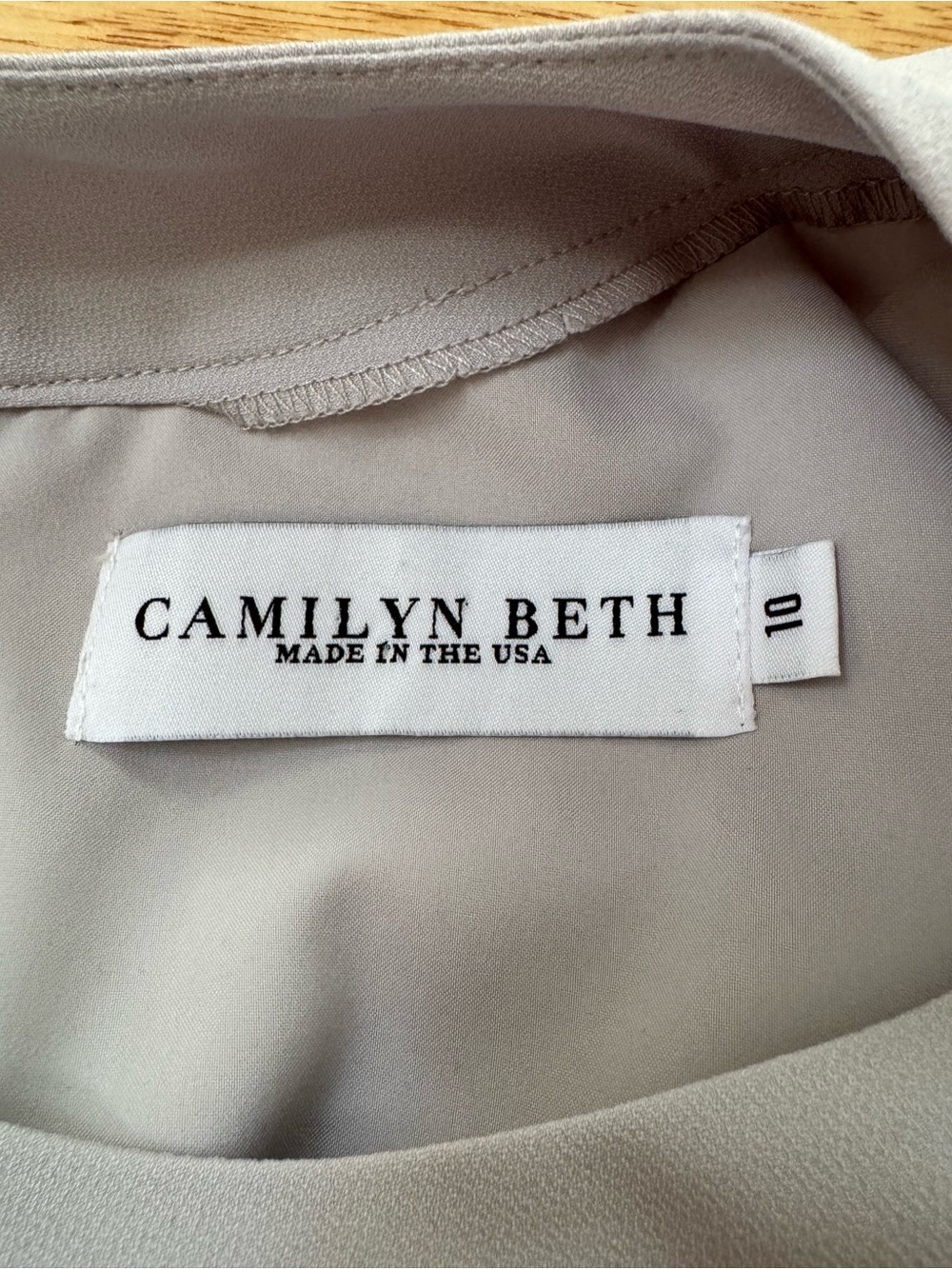 Camilyn Beth Light Gray Sleeveless Fit & Flare Dress Size 10 Coquette Modest - Picture 5 of 9